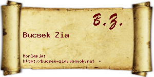Bucsek Zia névjegykártya